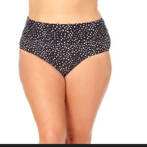 Time and Tru Black and White Polka Dot Bikini Bottom